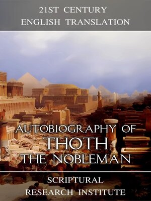 cover image of Autobiography of Thoth the Nobleman